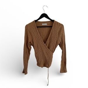 Everlane Camel Ribbed Knit Sweater